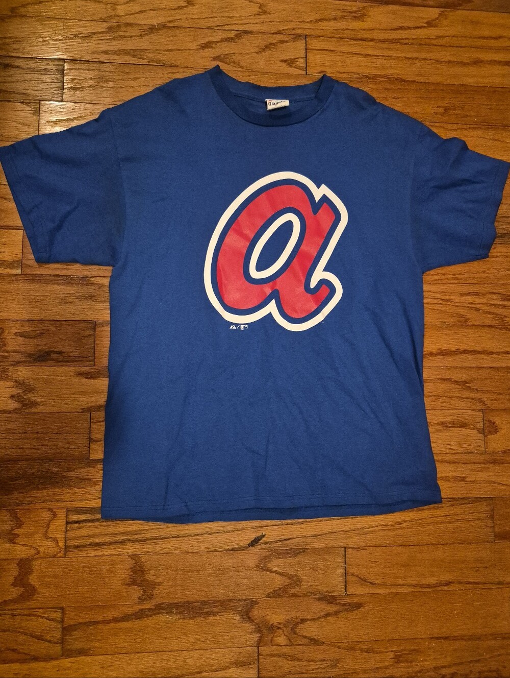 Atlanta Braves Mens Sz XL Blue Majestic Denson T Shirt